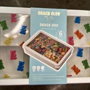New Snack Club Storage Box- six compartments/ gummy bears